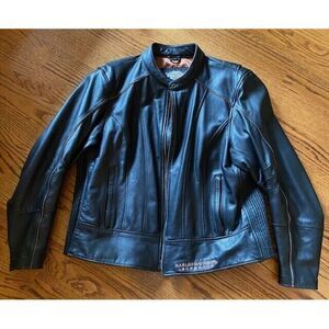 HARLEY DAVIDSON JACKET LEATHER WOMEN'S 1W 1X 105TH ANNIVERSARY BLACK MOTORCYCLE